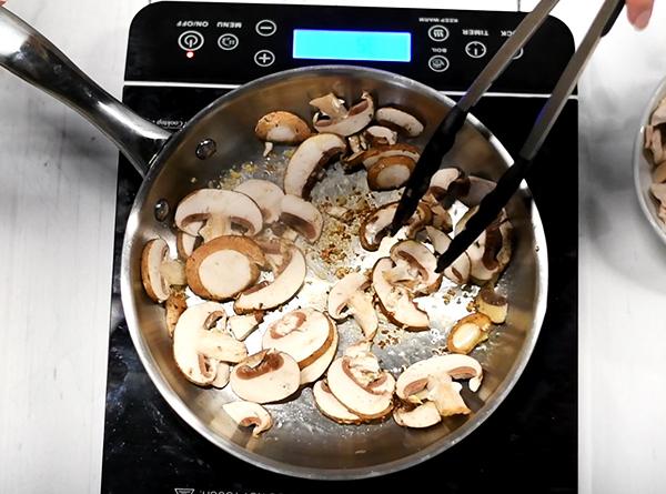 Chicken Spinach Mushroom Fettuccine - Family Meals Month - Step 2